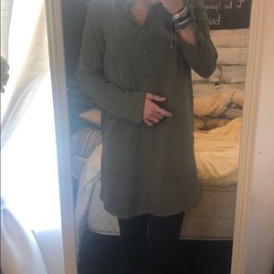 Olive green boyfriend dress